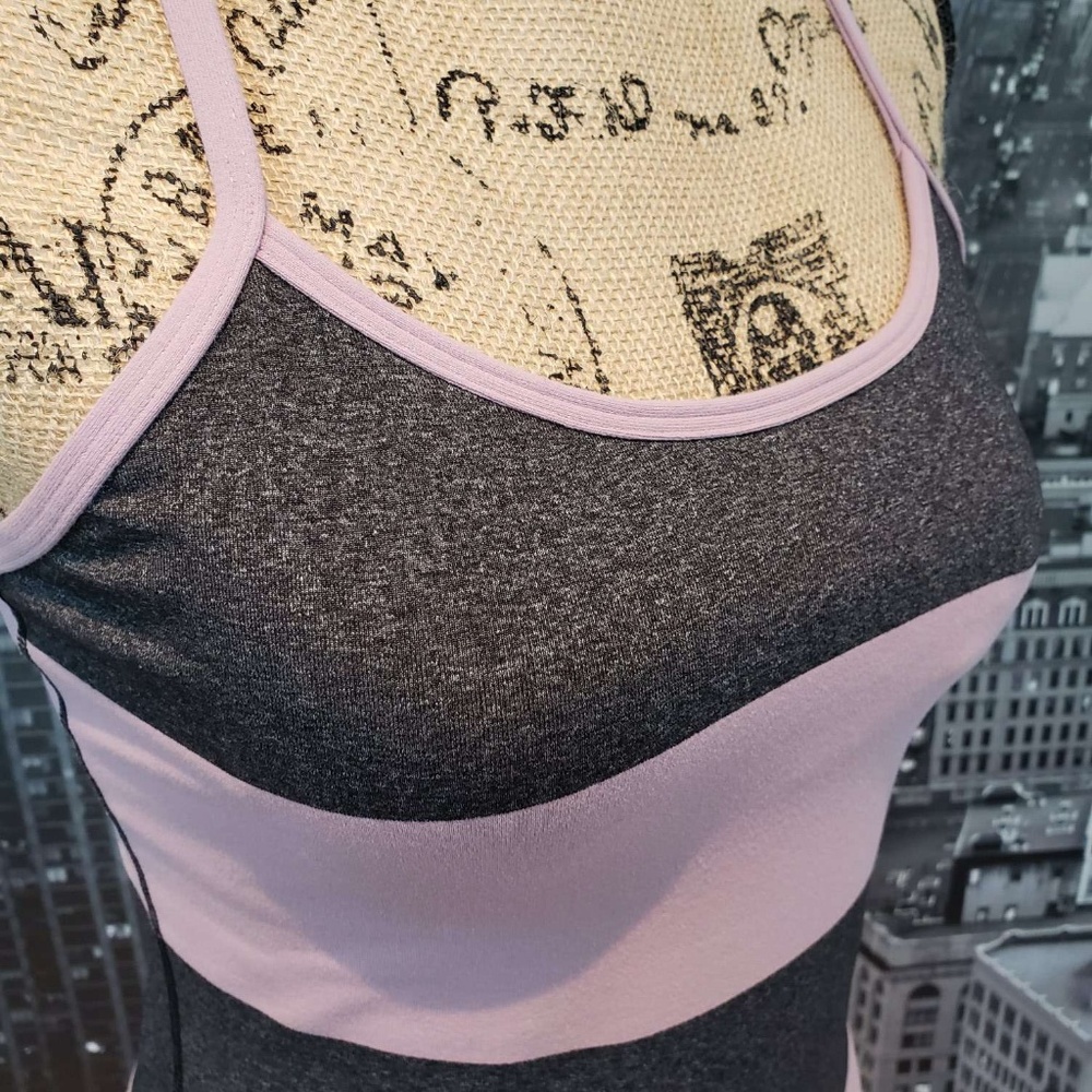 Lululemon Grey & Purple Workout Tank Top